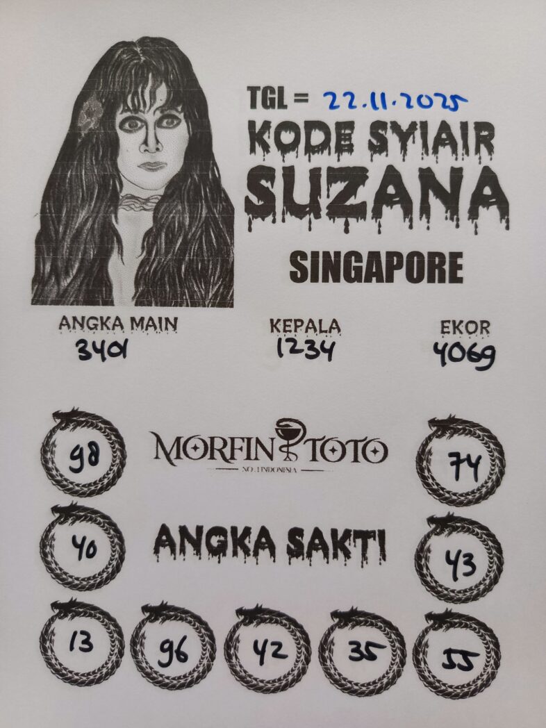 SYAIR TOGEL SUZANA  SINGAPURA POOLS 22 NOVEMBER 2025