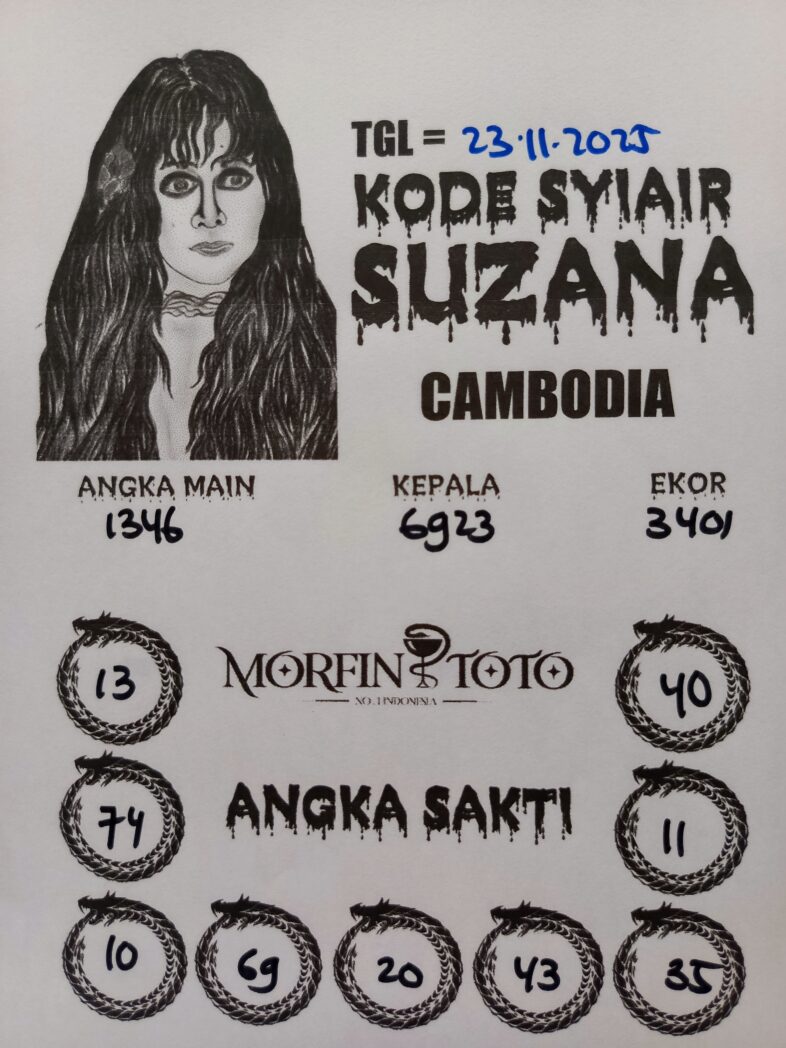 SYAIR TOGEL SUZANA  CAMBODIA 23 NOVEMBER 2025