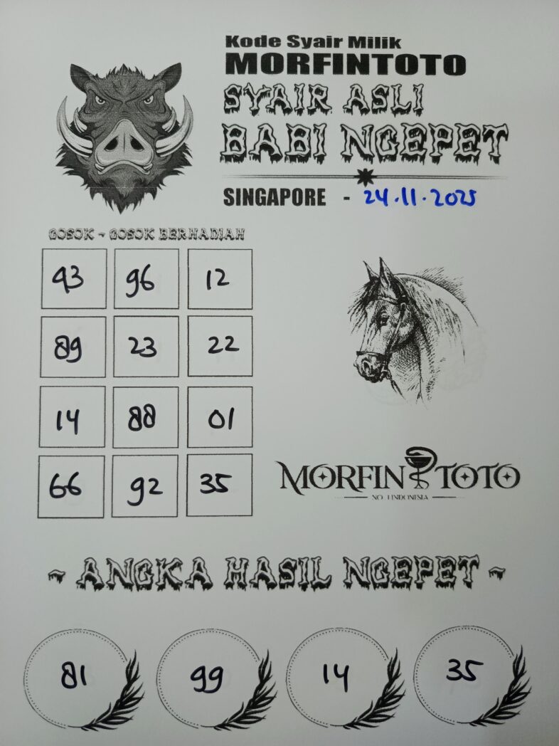 SYAIR TOGEL BABI NGEPET SINGAPURA  24 NOVEMBER 2025