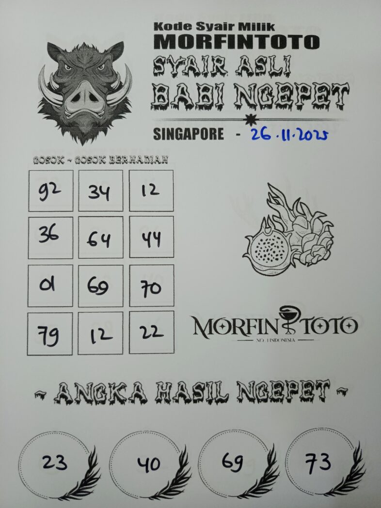 SYAIR TOGEL BABI NGEPET HONGKONG LOTTO 26 NOVEMBER 2025