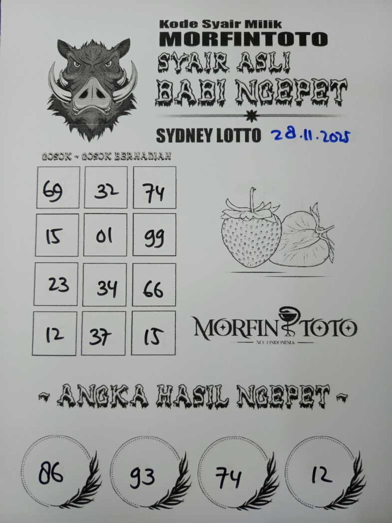 SYAIR TOGEL BABI NGEPET SYDNEY LOTTO 287 NOVEMBER 2025