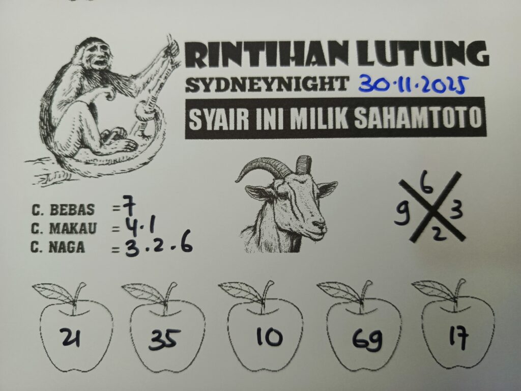 Syair Rintihan Lutung SydneyNight Hari ini Minggu, 30 November 2025