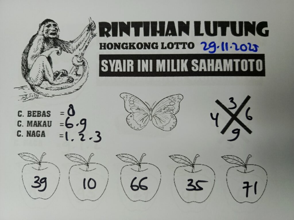 Syair Gunung Kawi HONGKONG LOTTO Hari ini Sabtu 29 november 2025