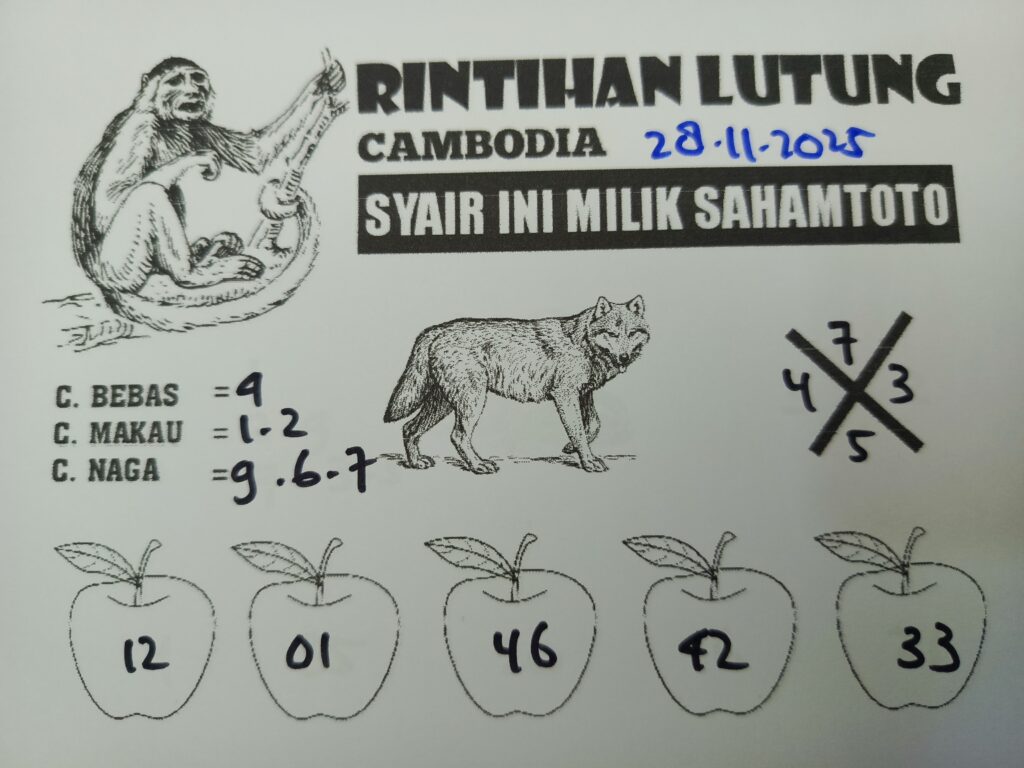 Syair Rintihan Lutung CAMBODIA Pools Hari ini Jumat 28 november 2025