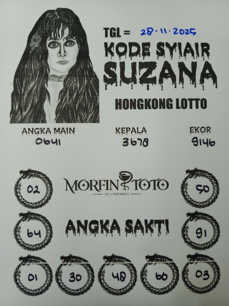 SYAIR TOGEL SUZANA HONGKONG LOTTO 28 NOVEMBER 2025