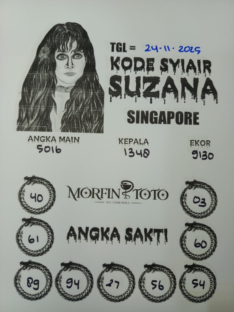 SYAIR TOGEL SUZANA  SINGAPURA  24 NOVEMBER 2025