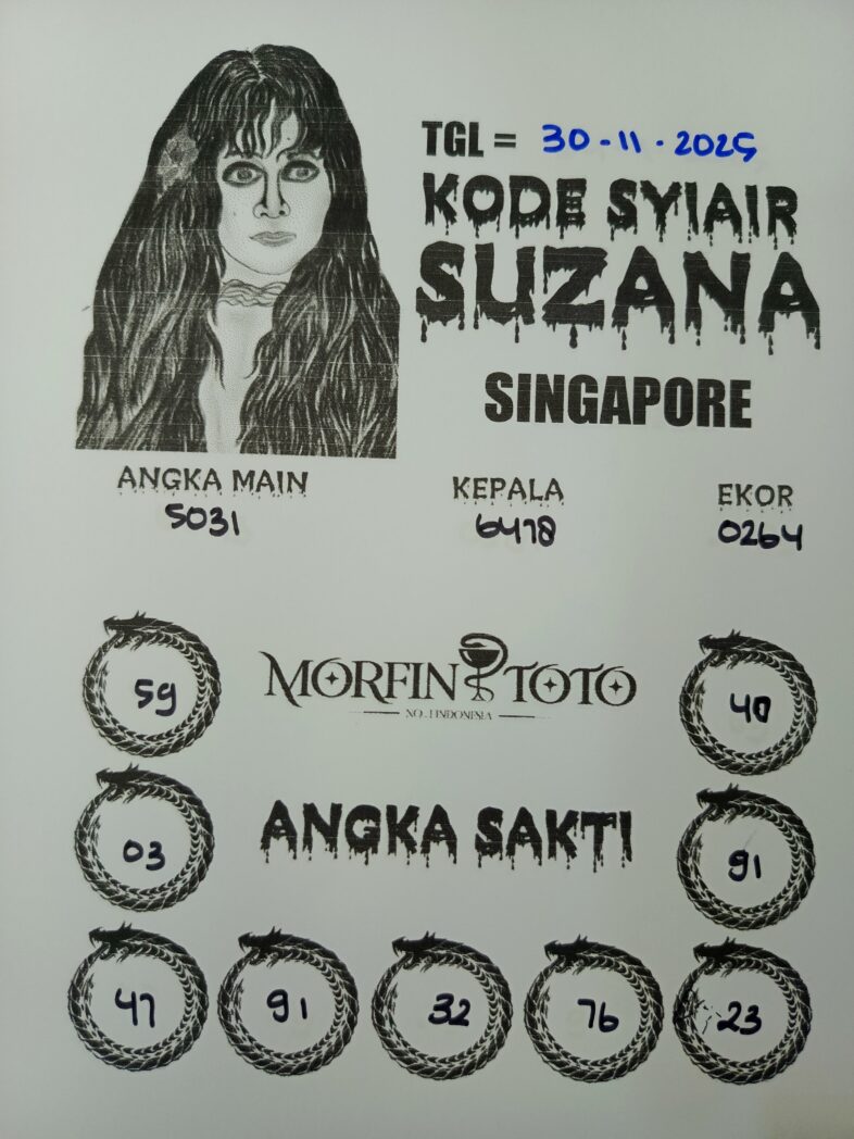 SYAIR TOGEL KAMPLENG SINGAPORE POOLS 30 NOVEMBER 2025