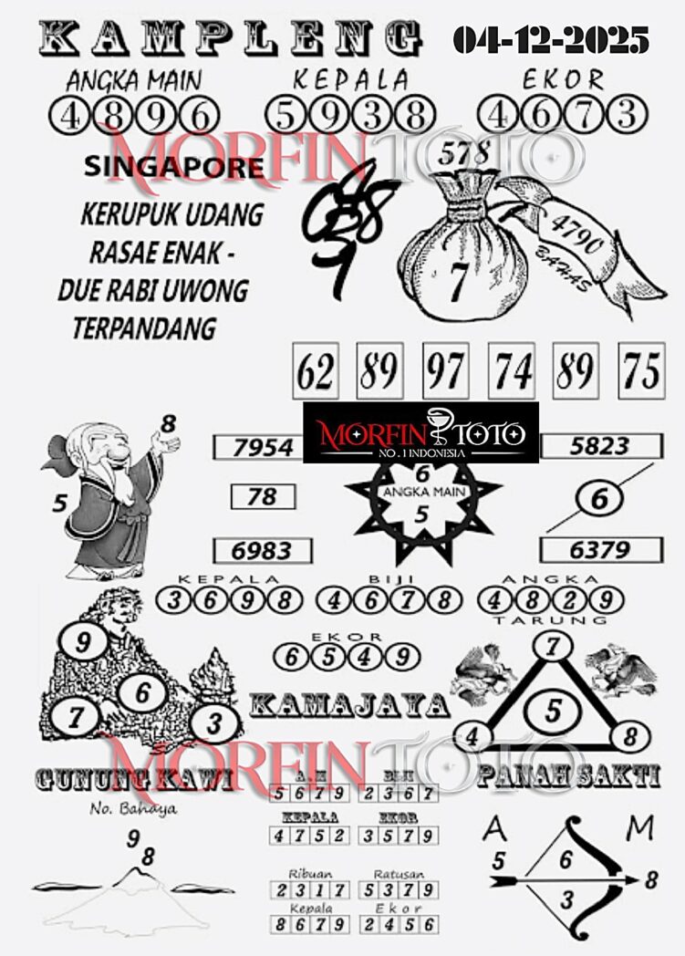 SYAIR TOGEL KAMPLENG SINGAPORE POOLS 04 DESEMBER 2025