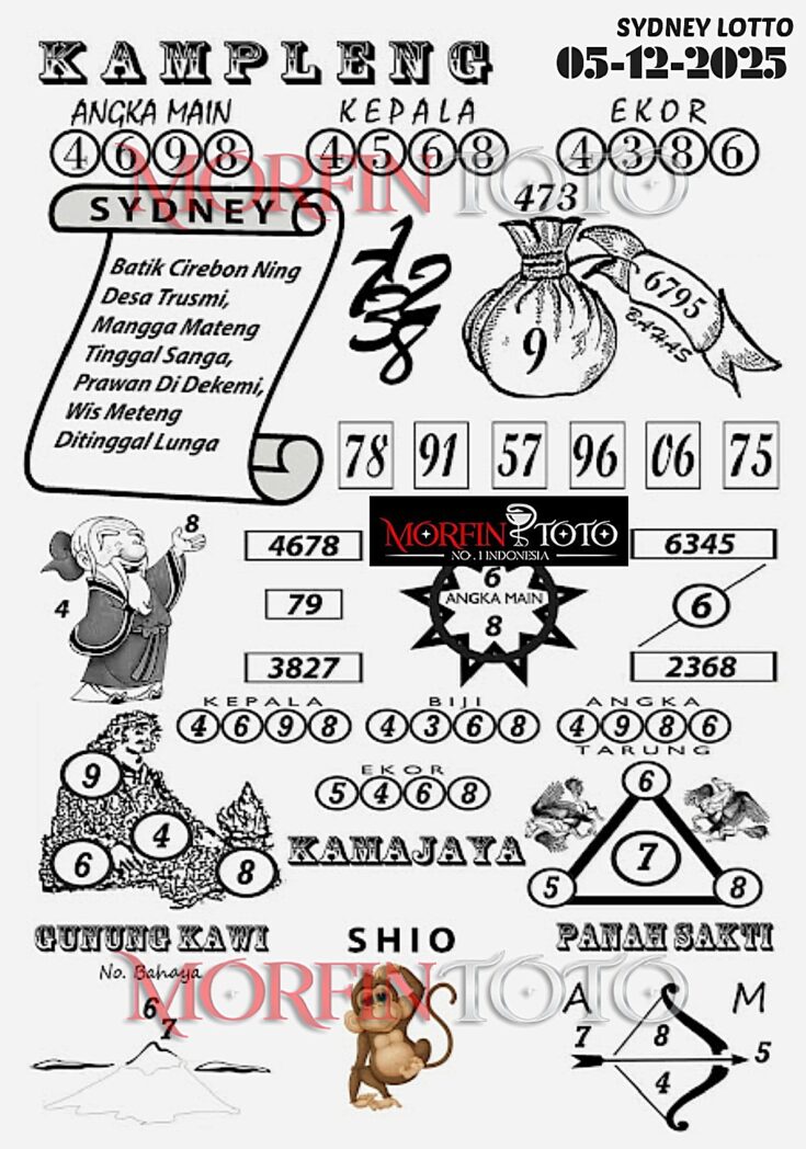 SYAIR TOGEL KAMPLENG SYDNEY LOTTO 05 DESEMBER 2025