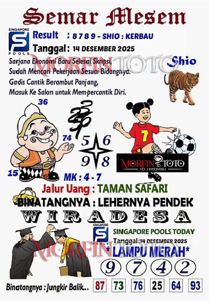 SYAIR TOGEL SEMAR MESEM SINGAPORE POOLS 14 DESEMBER 2025