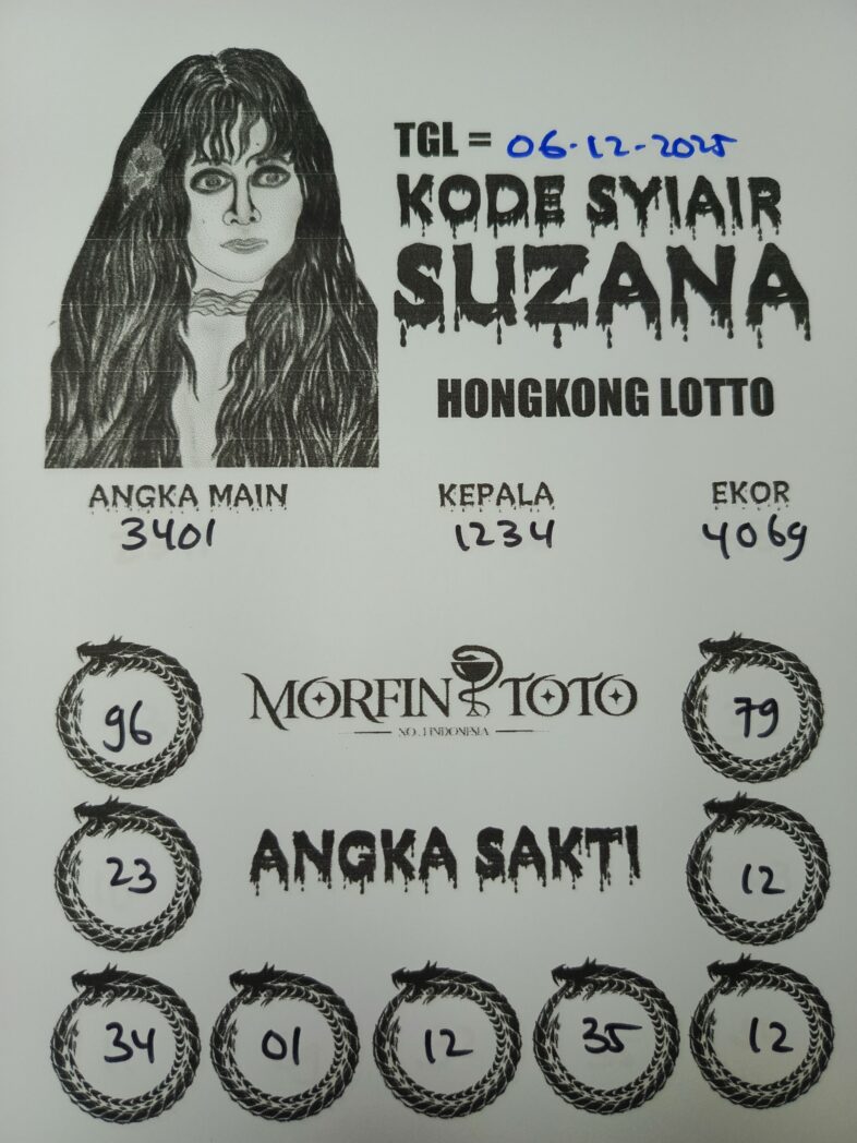 SYAIR TOGEL SUZANA  HONGKONG LOTTO 06 DESEMBER 2025