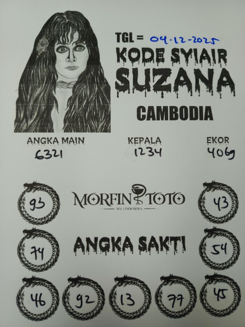 SYAIR TOGEL SUZANA  CAMBODIA  04 DESEMBER  2025