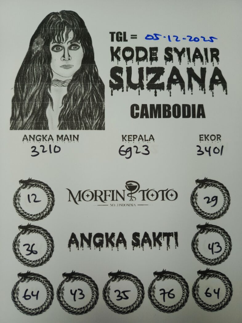 SYAIR TOGEL SUZANA CAMBODIA  05 DESEMBER  2025
