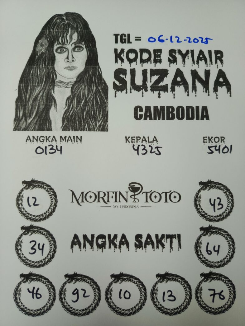 SYAIR TOGEL SUZANA CAMBODIA 06 DESEMBER 2025