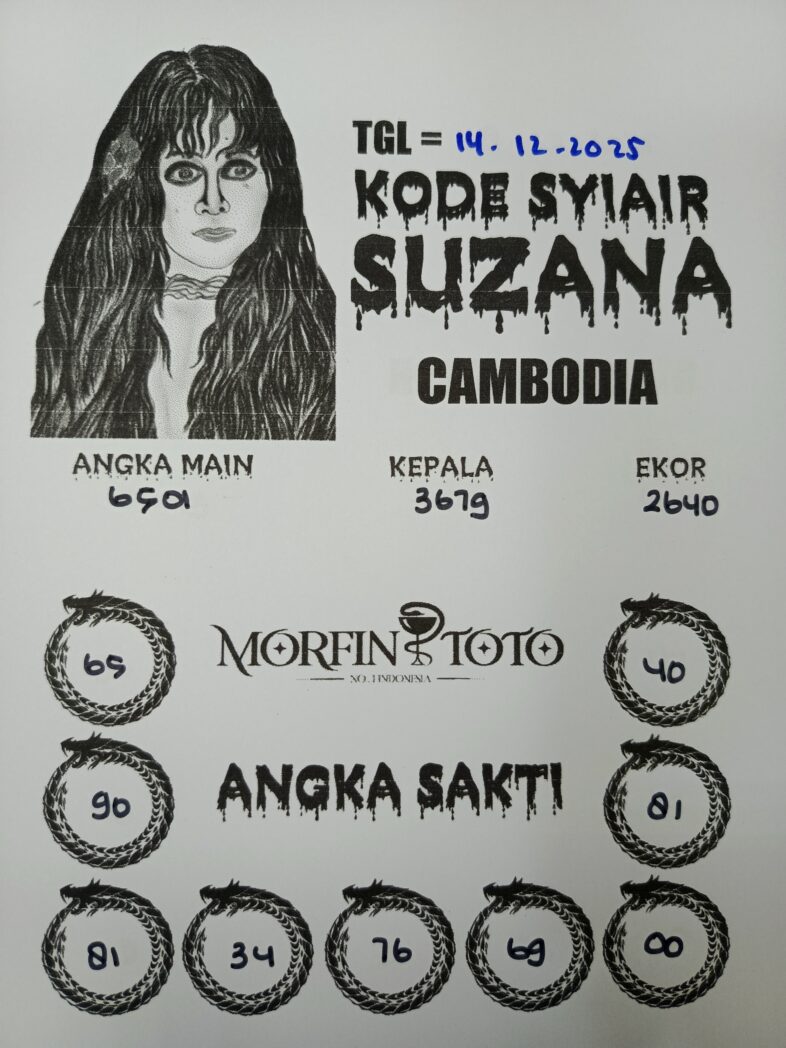 SYAIR TOGEL SUZANA CAMBODIA 14 DESEMBER 2025