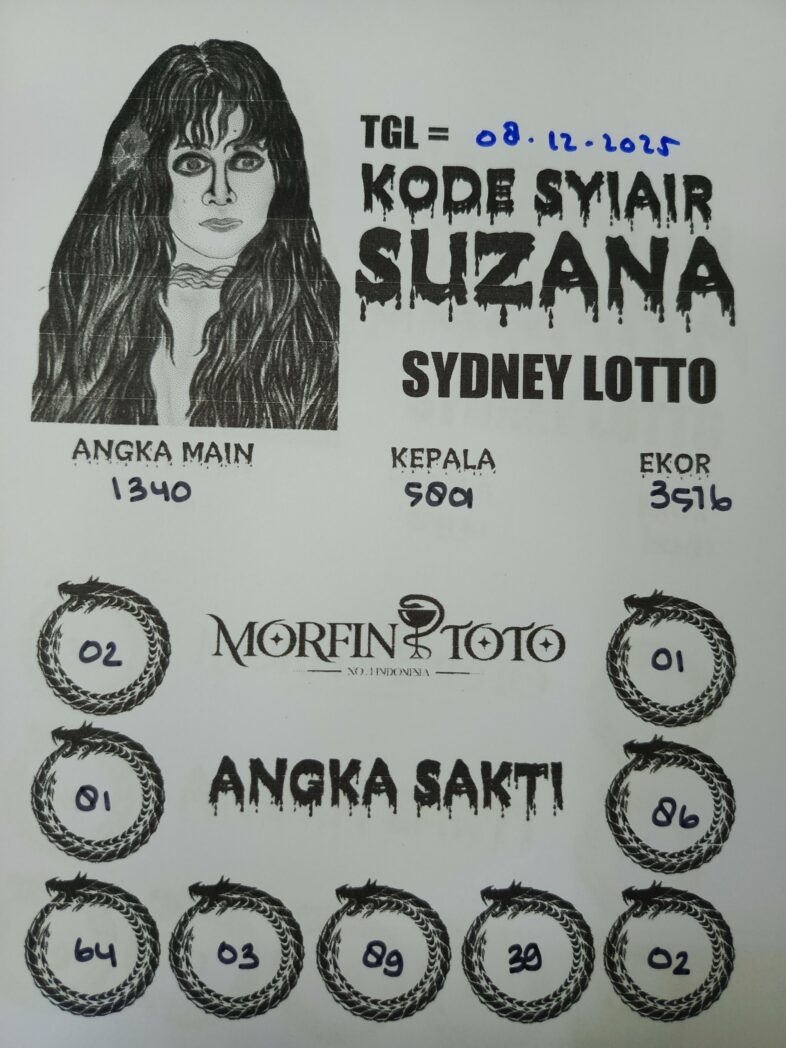 SYAIR TOGEL BABI NGEPET SYDNEY LOTTO 08 DESEMBER 2025