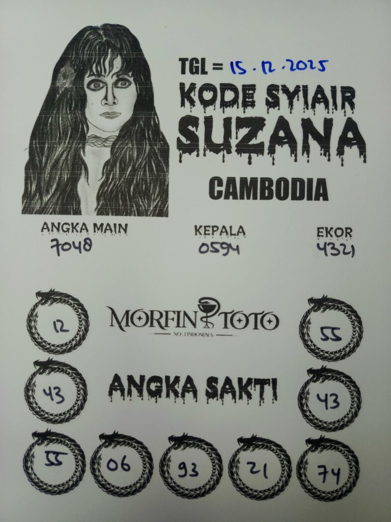 SYAIR TOGEL SUZANA CAMBODIA 15 DESEMBER 2025