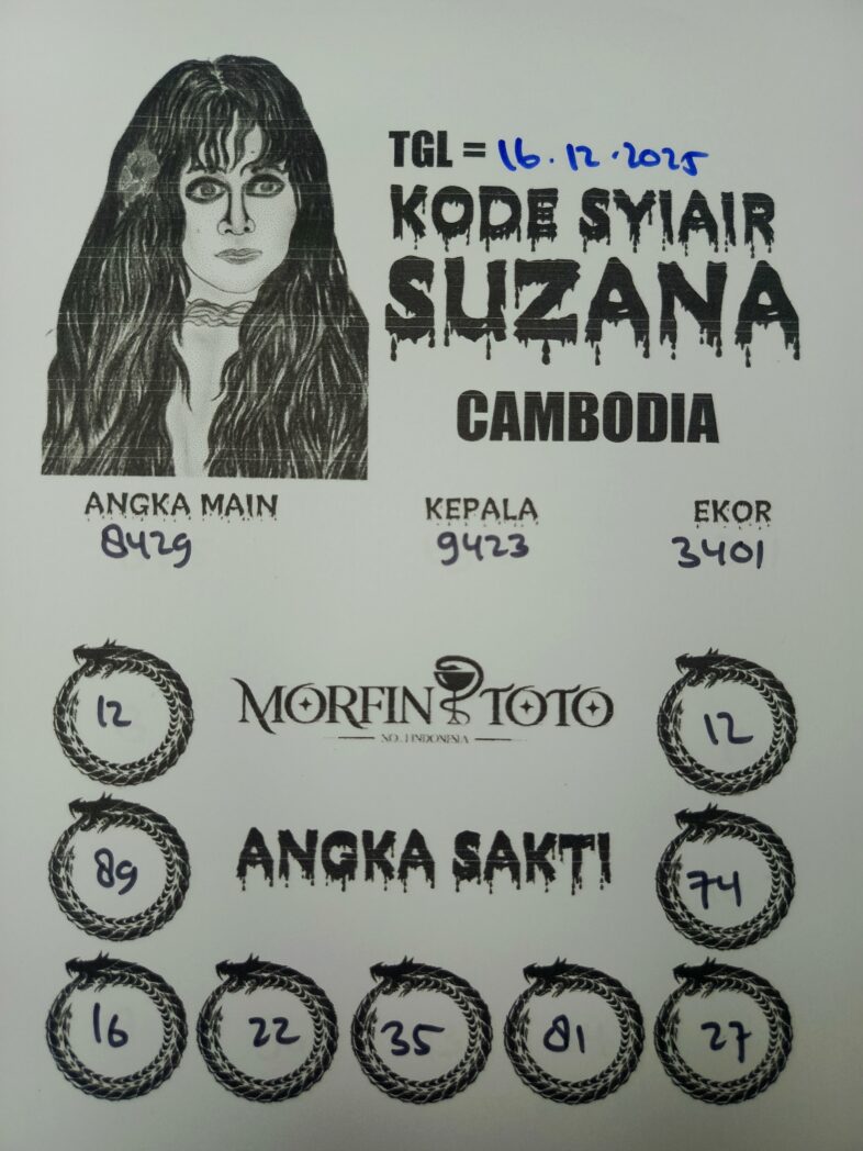 SYAIR TOGEL SUZANA CAMBODIA 16 DESEMBER 2025