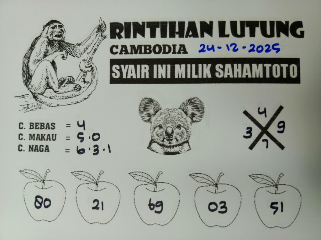 Syair Rintihan Lutung cambodia pools hari ini 24 Desember 2025