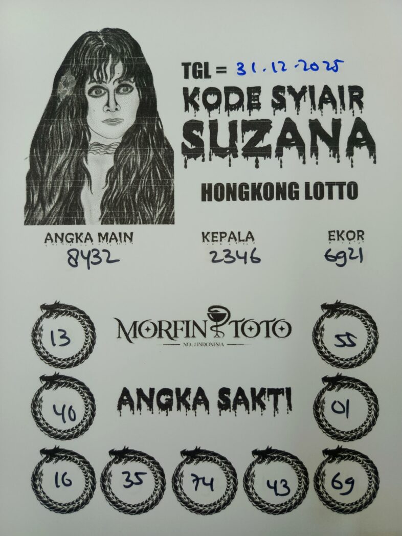 SYAIR TOGEL SUZANA  HONGKONG LOTTO 31 DESEMBER 2025