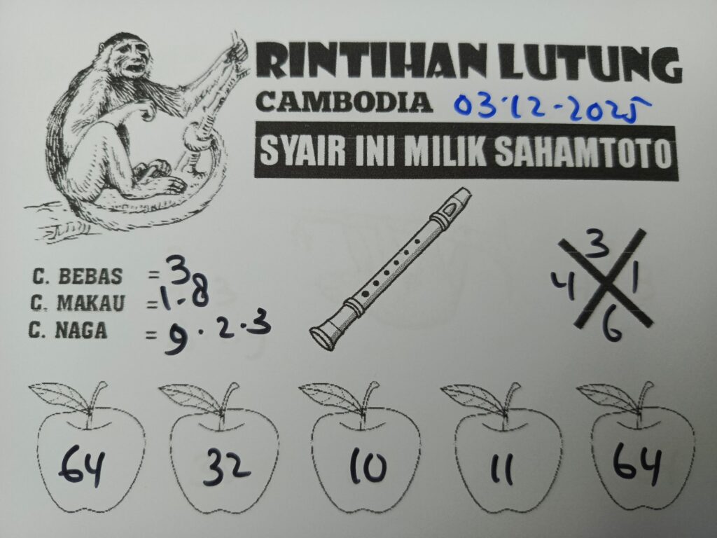 Syair Rintihan Lutung CAMBODIA pools Hari ini Rabu 03 DESEMBER 2025