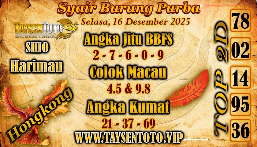 Syair Burung Purba HK Hari Selasa, 16 Desember 2025