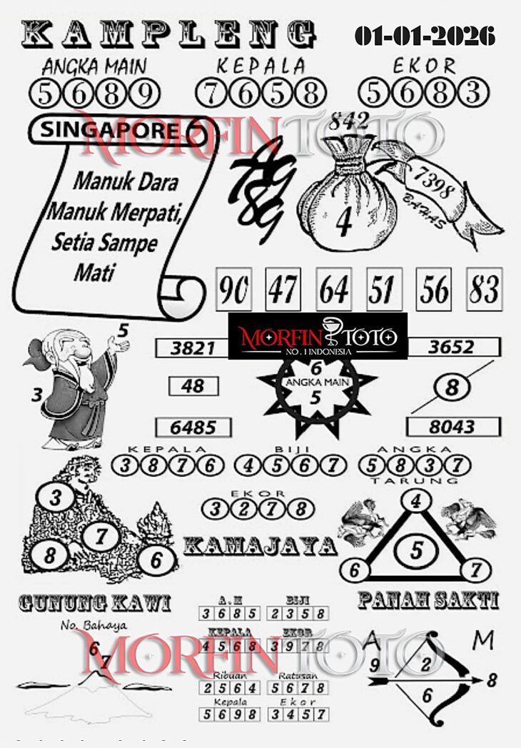 SYAIR TOGEL KAMPLENG SINGAPORE 01 JANUARI 2026