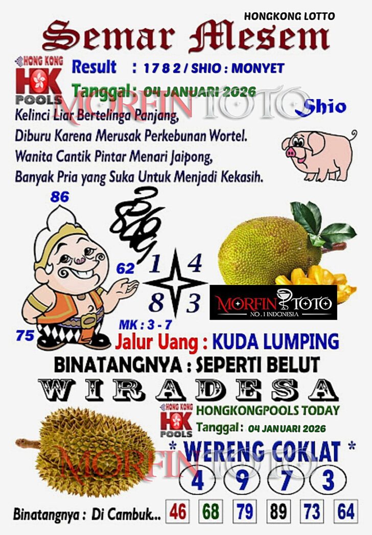 SYAIR TOGEL SEMAR MESEM HONGKONG 04 JANUARI 2026