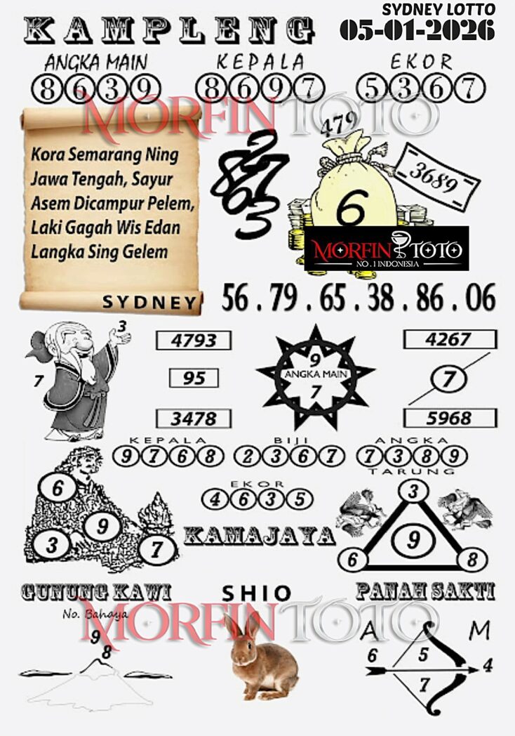 SYAIR TOGEL KAMPLENG SYDNEY 05 JANUARI 2026