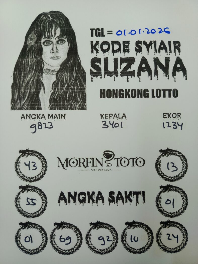 SYAIR TOGEL SUZANA  HONGKONG 01 JANUARI 2026