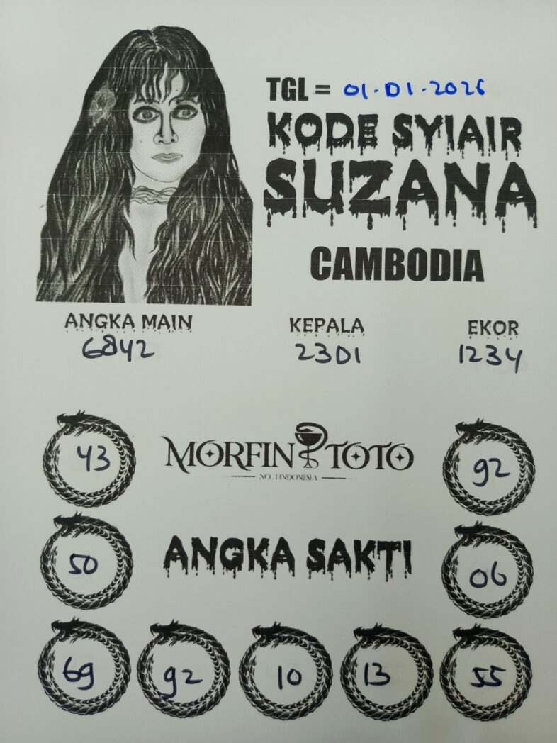 SYAIR TOGEL SUZANA  CAMBODIA 01 JANUARI 2026