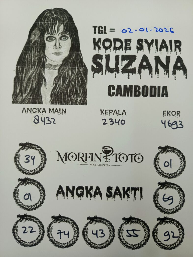 SYAIR TOGEL SUZANA  CAMBODIA 02 JANUARI 2026