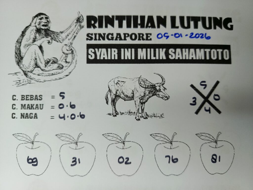 Syair Rintihan SINGAPORE Pools Hari ini Senin, 05 Januari 2026