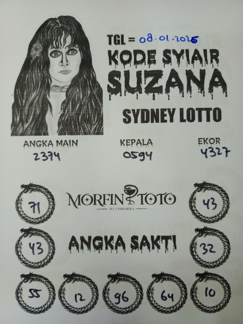 SYAIR TOGEL SUZANA  SYDNEY 08 JANUARI 2026