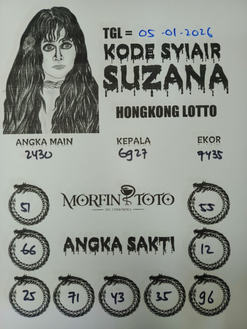 SYAIR TOGEL SUZANA HONGKONG 05 JANUARI 2026