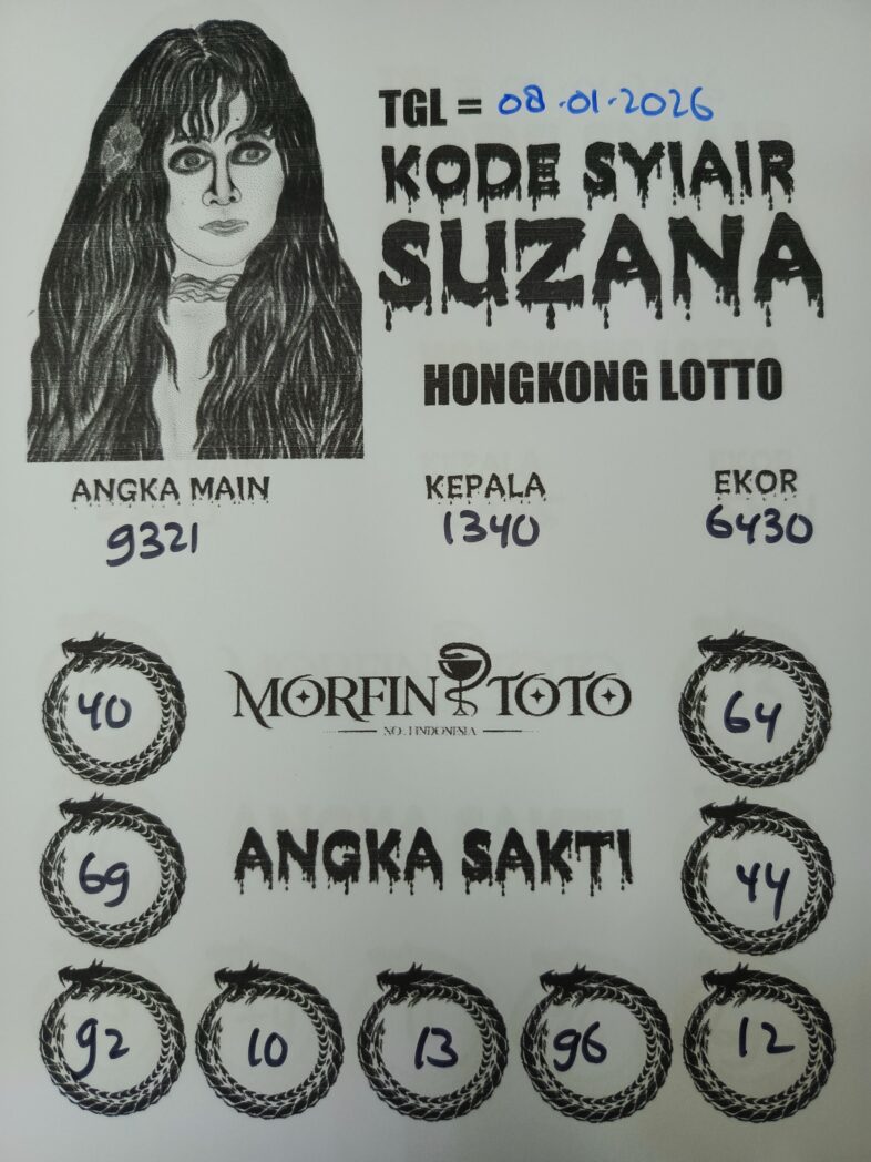 SYAIR TOGEL SUZANA  HONGKONG 08 JANUARI 2026