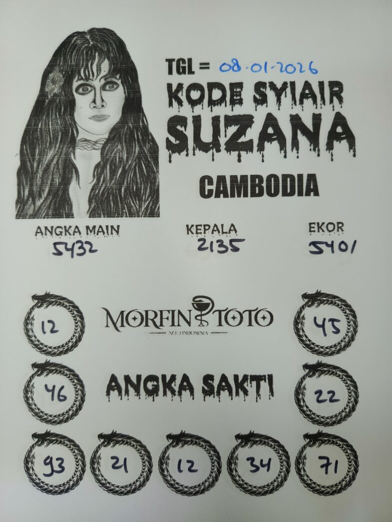 SYAIR TOGEL SUZANA CAMBODIA 08 JANUARI 2026
