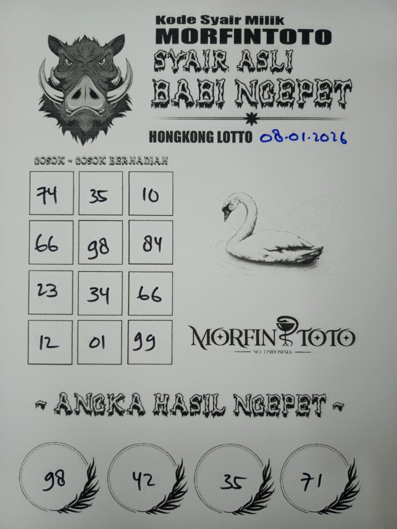 SYAIR TOGEL BABI NGEPET HONGKONG 08 JANUARI 2026
