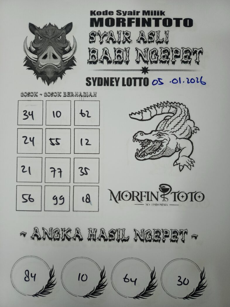 SYAIR TOGEL BABI NGEPET SYDNEY 05 JANUARI 2026