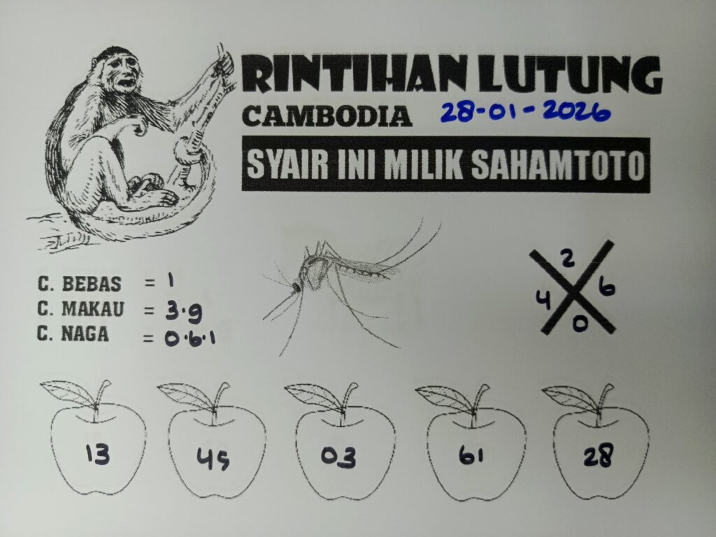 Syair Rintihan Lutung Cambodia Pools Hari ini 28 Januari 2026