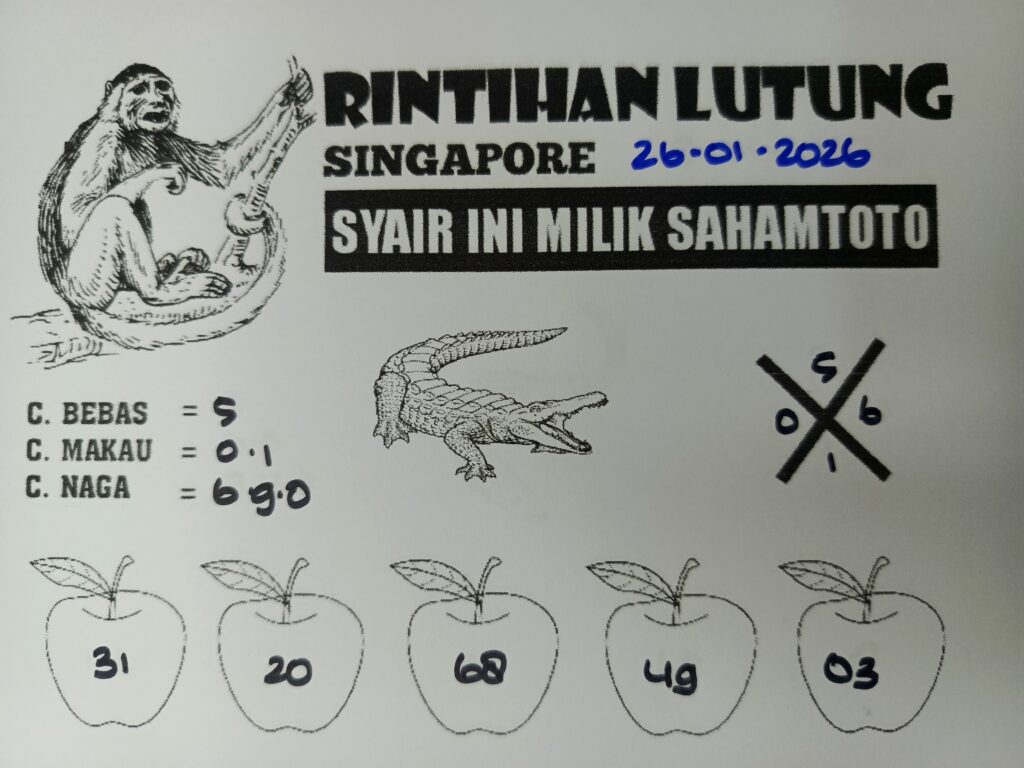 Syair Gunung Kawi SINGAPORE POOLS Hari ini 26 Januari 2026