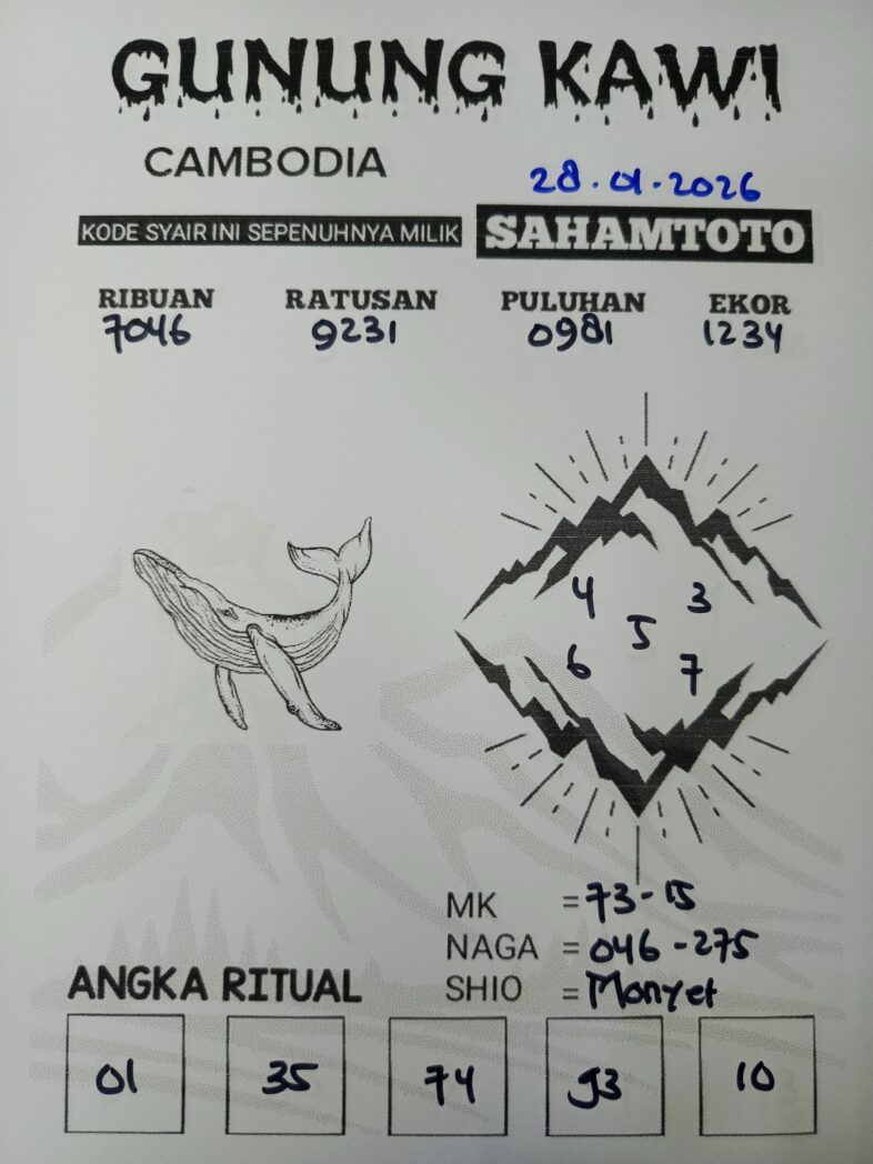 Syair Gunung Kawi Cambodia Pools Hari ini 28 Januari 2026