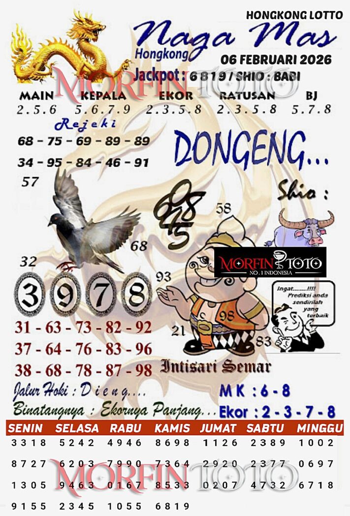 SYAIR TOGEL NAGA MAS  HONGKONG LOTTO 06 FEBRUARI 2026