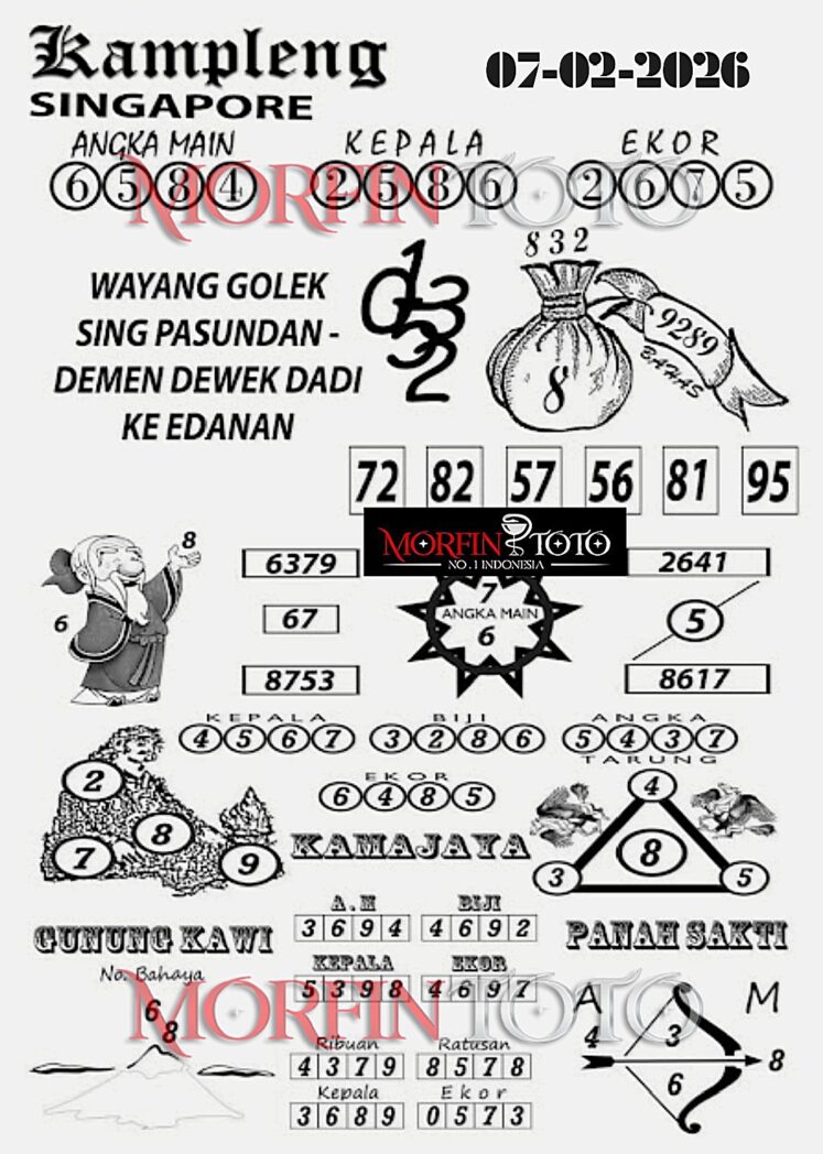 SYAIR TOGEL SINGAPORE KAMPLENG 07 FEBRUARI 2026