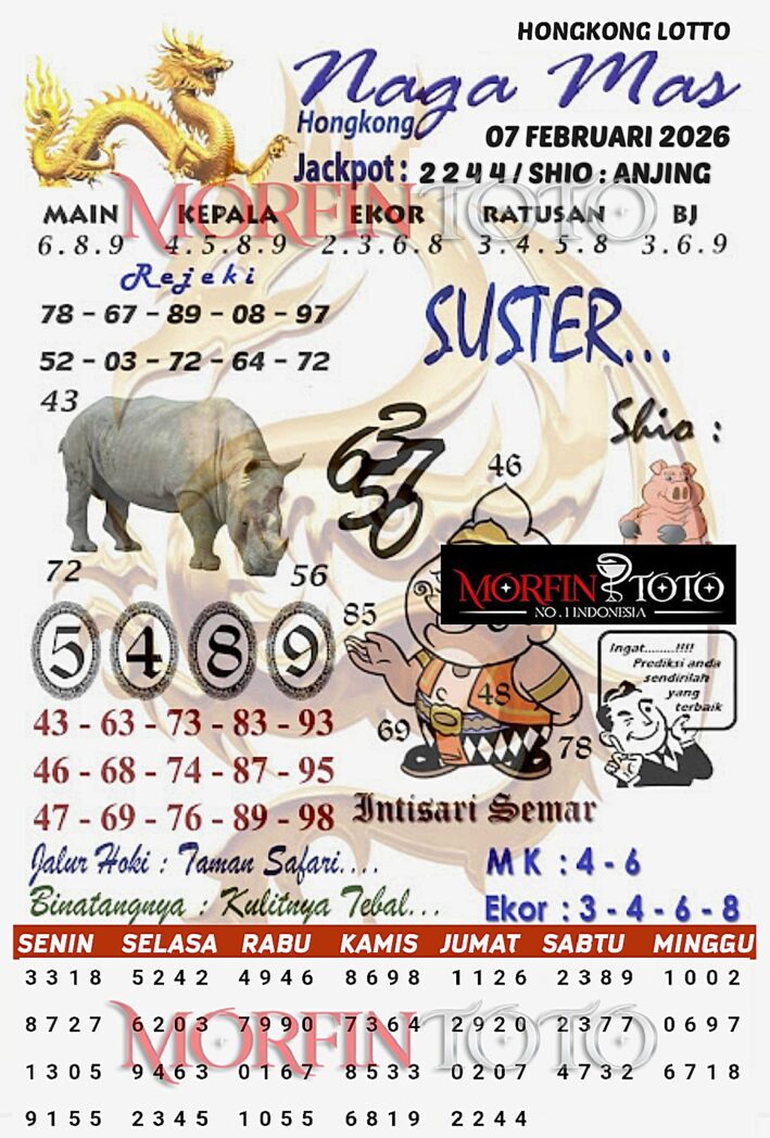 SYAIR TOGEL NAGA MAS  HONGKONG LOTTO 07 FEBRUARI 2026
