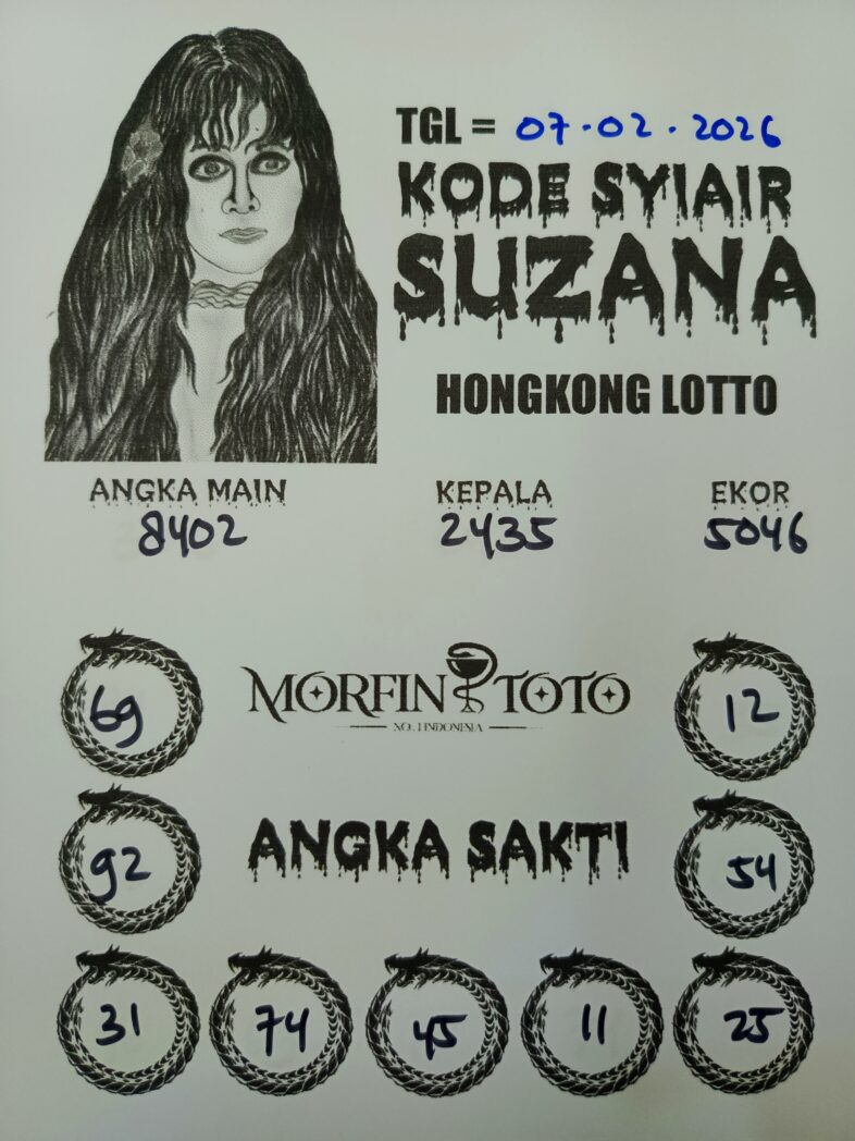SYAIR TOGEL SUZANA  HONGKONG LOTTO 07 FEBRUARI 2026