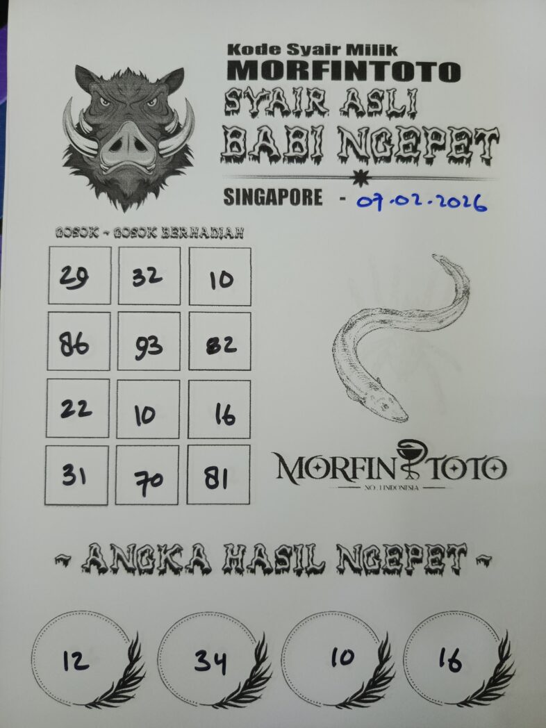 SYAIR TOGEL SINGAPORE BABI NGEPET 07 FEBRUARI 2026