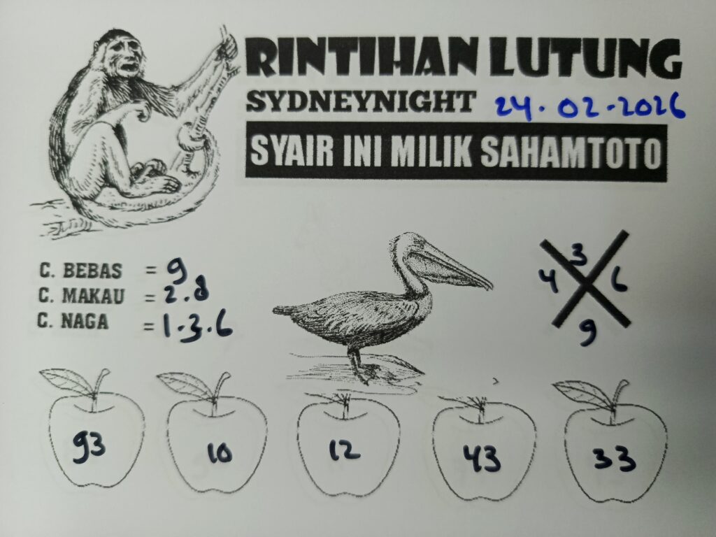 Syair Rintihan Lutung SydneyNight Hari ini Selasa, 24 Februari 2026