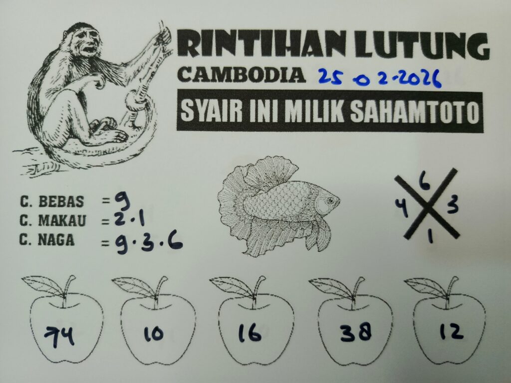 Syair Rintihan Lutung CAMBODIA Pools Hari ini Rabu, 25 Februari 2026