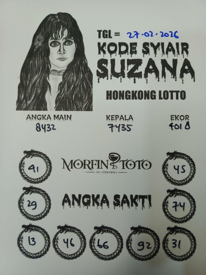 SYAIR TOGEL SUZANA HONGKONG LOTTO 27 FEBRUARI 2026